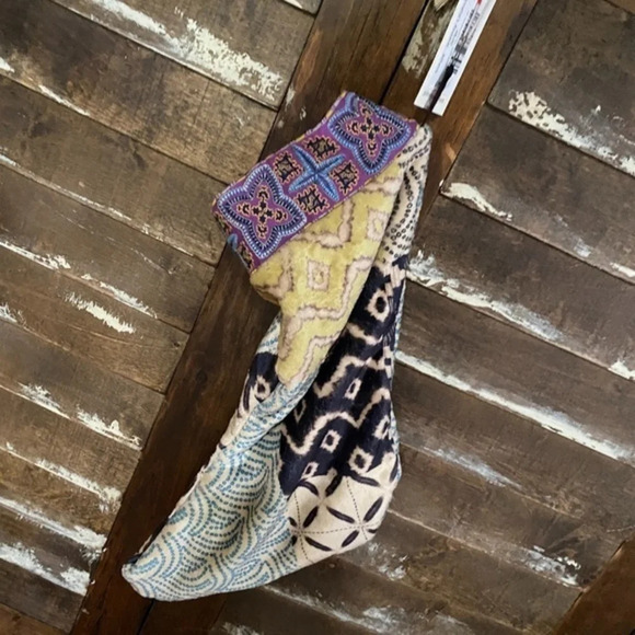 Johnny Was  Reversible Christmas Stocking - Picture 1 of 8